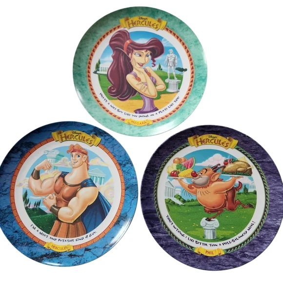 Vintage 90s 1997 Disney Hercules Plates from McDonalds Set Of 3